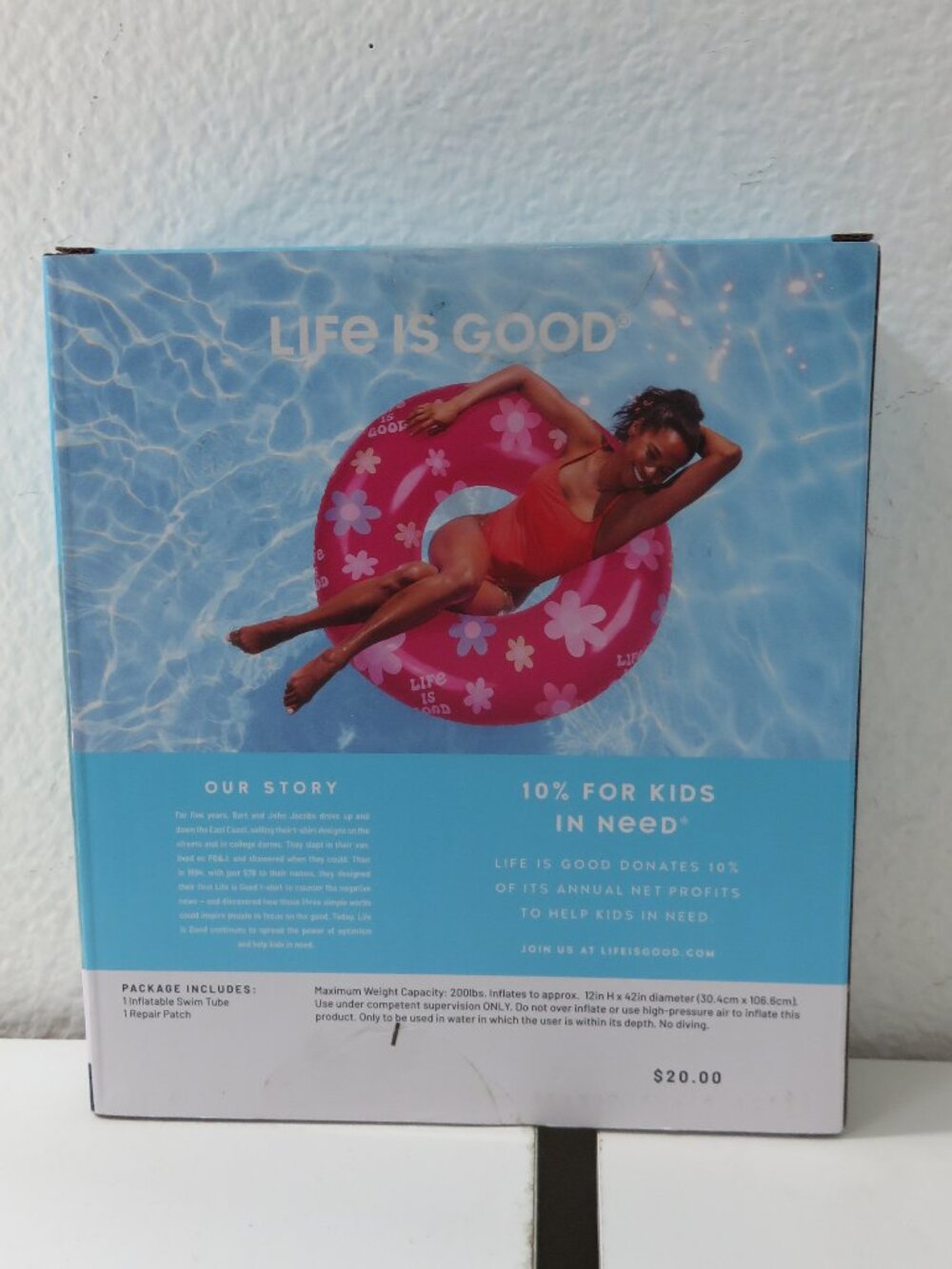 (#136) Life is Good - Floral Inflatable Pool Ring Float Summer 42”